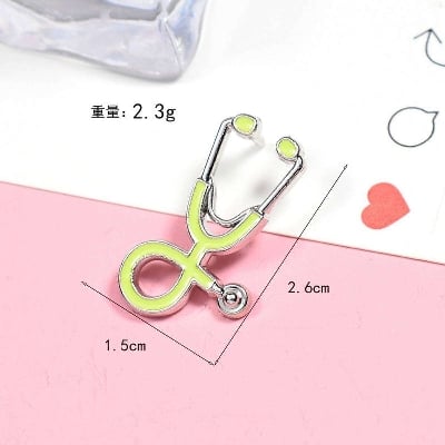 Picture of Doctor Nurse Stethoscope Pins Medical Denim Jackets Jewelry Button Badges Gifts (Silver)