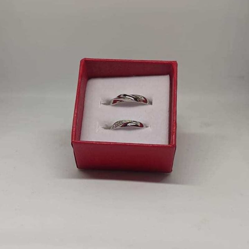 Picture of Love Promise Couple Finger Ring adjustable-Silver-Adjustable