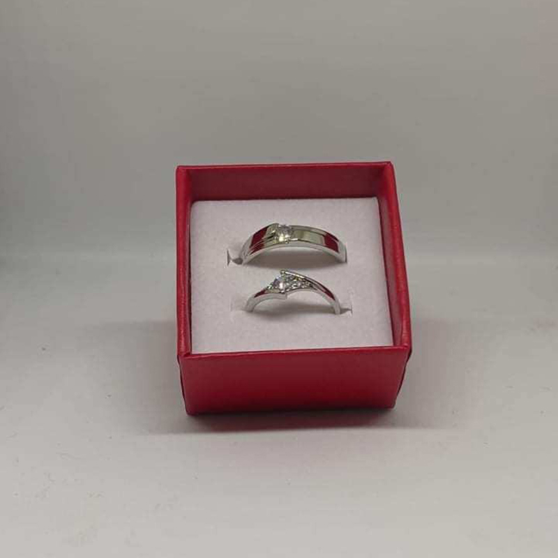 Picture of Love Promise Couple Finger Ring adjustable-Silver-Adjustable