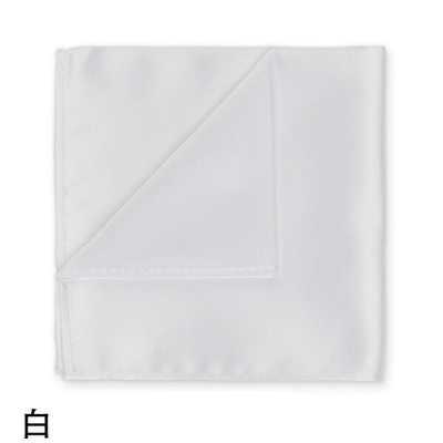 Picture of New Men Silk Satin Plain Color Pocket Square for Business Suit Accessories 22x22cm (White,M)