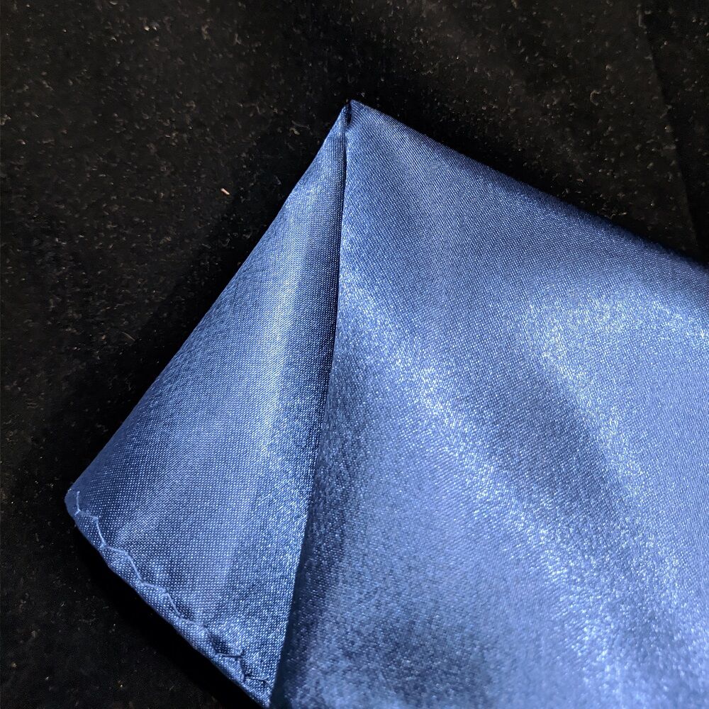 Picture of New Men Silk Satin Plain Color Pocket Square for Business Suit Accessories 22x22cm (Light blue,M)