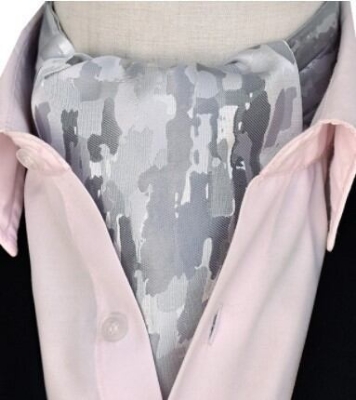Picture of Men’s Fashionable Ascot Tie – Jacquard Shirt Scarf Neckwear (1 Pc) (LJ-037-Ash,Int: One size)