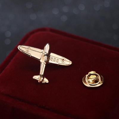 Picture of Mens Mini Aircraft Suit Collar pin Brooch (1PS) (Gold)