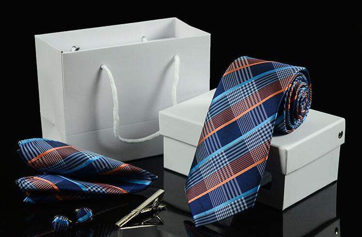 Picture of Men's Formal & Casual Polyester Silk Neck Tie 4 Item Set Box For Fashionable Outlook (K-03,Int: One size)