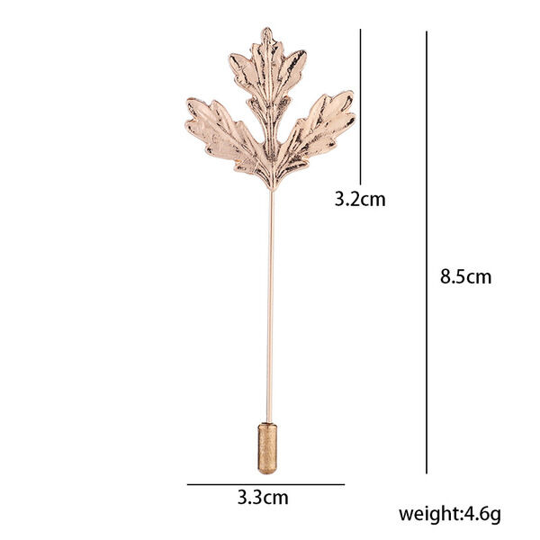 Picture of Maple Metal Leaf Lapel Pin Brooch For Men & Women Fashion Accessories (Golen)