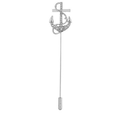 Picture of Anchor Lapel Pin Brooch For Men & Women (Silver)