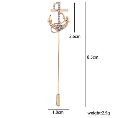 Picture of Anchor Lapel Pin Brooch For Men & Women (Gold)