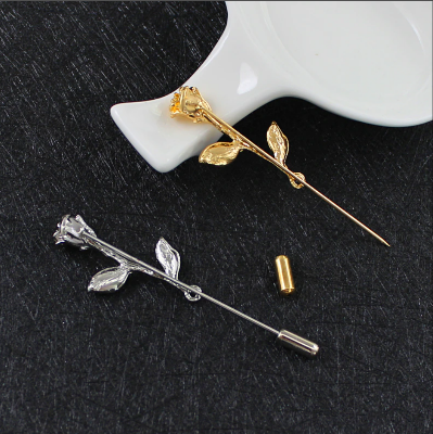 Picture of Metal Rose Lapel Pin Brooch For Men & Women (1Ps) (Silver)