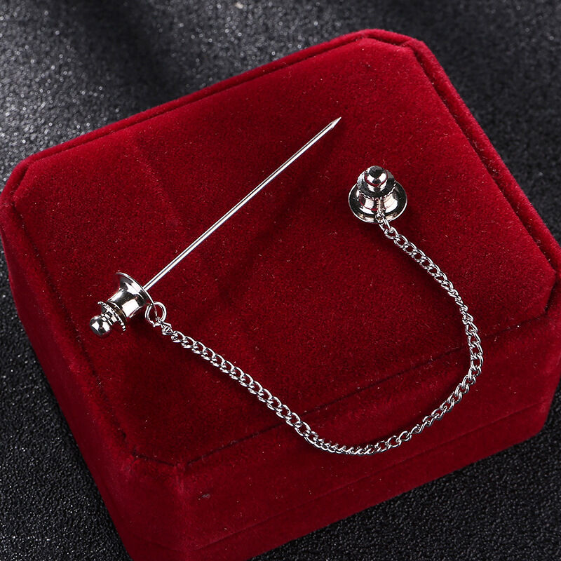 Picture of Round Head Double Chain Tassel Men''s Shirt Collar Bar Button Accessories (Gold)