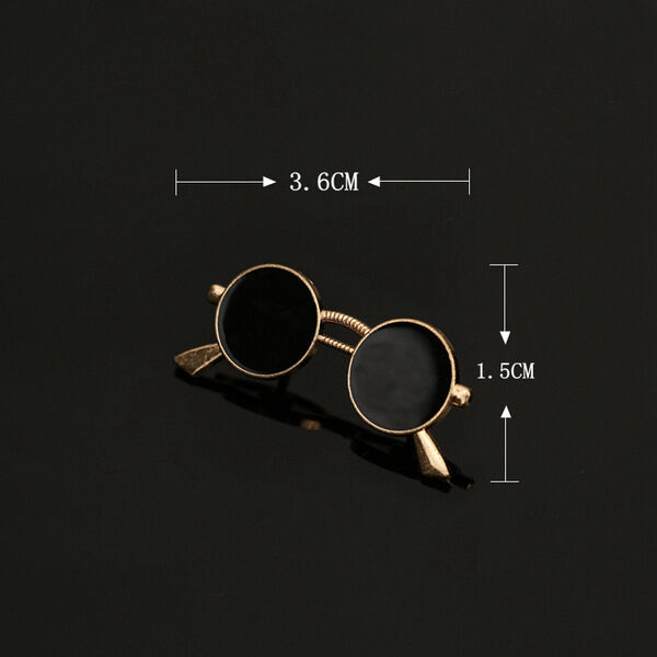Picture of Men's Enamel Mini Sunglass Pin Brooch For Fashion Accessories (1Ps) (4p Mini Sunglass Set)