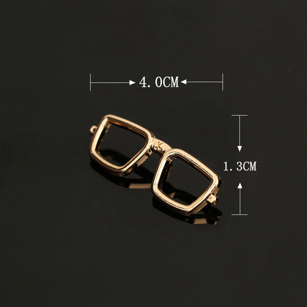 Picture of Mens Fashion Brooch Suit Dress Accessories Enamel Glass Frame Brooch (Golden Frame)