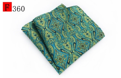Picture of Men’s Luxury Paisley Pocket Square – Polyester Yarn Handkerchief for Suit & Blazer (25 x 25 cm, 1 Pc) (F360,Int: One size)