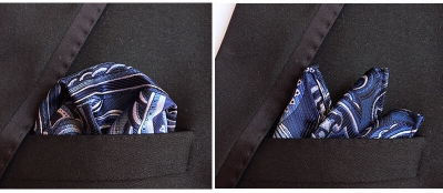Picture of Men’s Luxury Paisley Pocket Square – Polyester Yarn Handkerchief for Suit & Blazer (25 x 25 cm, 1 Pc) (FF-06,Int: One size)