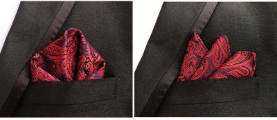 Picture of Men’s Luxury Paisley Pocket Square – Polyester Yarn Handkerchief for Suit & Blazer (25 x 25 cm, 1 Pc) (FE-12,Int: One size)