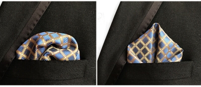 Picture of Men’s Luxury Paisley Pocket Square – Polyester Yarn Handkerchief for Suit & Blazer (25 x 25 cm, 1 Pc) (FE-14,Int: One size)