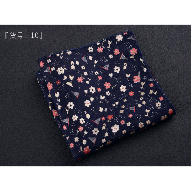 Picture of Elegant Geometric/Floral Polyester Pocket Square for Suit and Blazer, Formal Business Style - 23x23cm (Multicilor Pattern Blue,Int: One size)