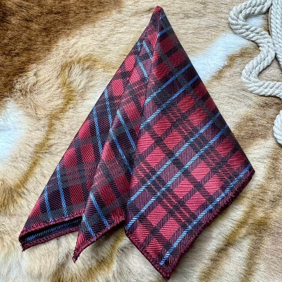 Picture of Elegant Geometric/Floral Polyester Pocket Square for Suit and Blazer, Formal Business Style - 23x23cm (R29-20,Int: One size)