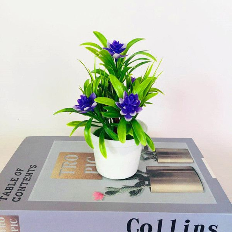 Picture of Artificial Flowers - Table and desk Decoration Plants - Plastic Tree and grass Flower - Artificial Green Tree Flower