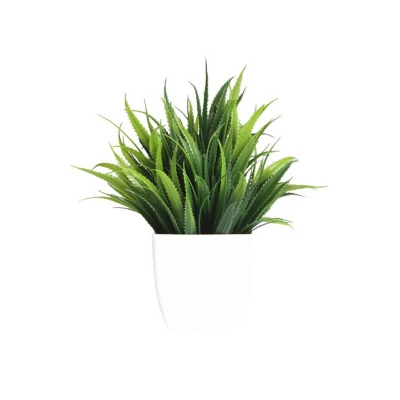 Picture of Artificial  Grass - Table Desk Decoration Plants - Plastic Tree and grass - Artificial Green Tree -  Aloe leaf potted Grass - Green