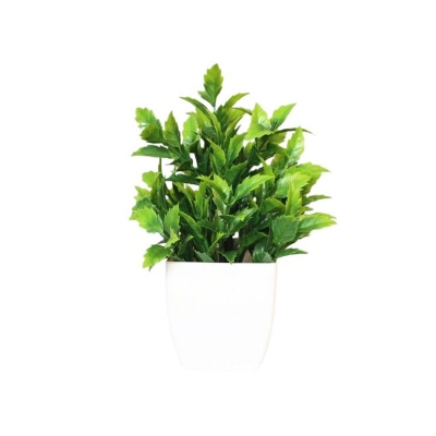 Picture of Artificial Grass - Table Desk Decoration Plants - Plastic Tree and grass - Artificial Green Tree - Jagged leaf pot

- tea leaves - Green