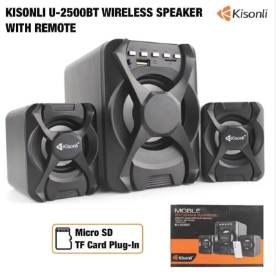 Picture of Kisonli U-2500bt 2: 1 Multimedia Bluetooth Speaker Desktop Laptop Home Speaker - Emphasizing Value - Black
