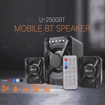 Picture of Kisonli U-2500bt 2: 1 Multimedia Bluetooth Speaker Desktop Laptop Home Speaker - Emphasizing Value - Black