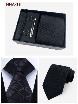 Picture of Men's Fashionable Neck Tie 4 Item Set Box (1 Set) (HHA-13,Int: One size)