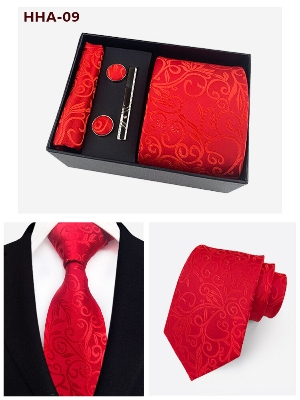 Picture of Men's Fashionable Neck Tie 4 Item Set Box (1 Set) (HHA-09,Int: One size)
