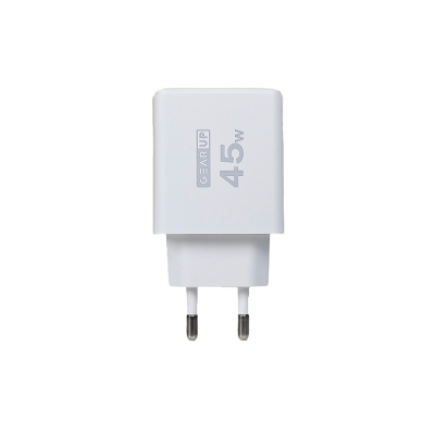 Picture of GearUP GP007 45W Fast Charging PD 3.0+ QC 3.0 USB Wall Charger For iPhone Samsung All Phone - White