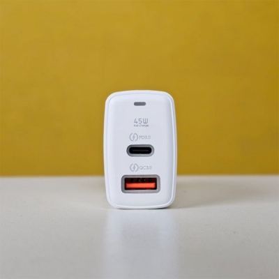 Picture of GearUP GP007 45W Fast Charging PD 3.0+ QC 3.0 USB Wall Charger For iPhone Samsung All Phone - White
