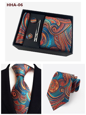 Picture of Men's Fashionable Neck Tie 4 Item Set Box (1 Set) (HHA-06,Int: One size)