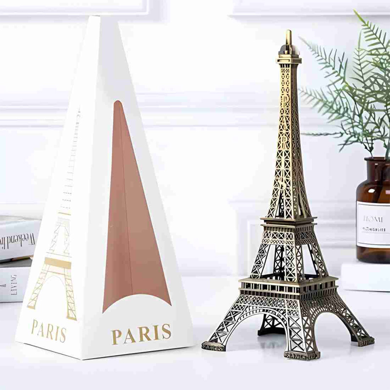 Picture of 6inch Art Eiffel Tower Showpiece, Metal Gift for Friend - room decoration items - Bronze