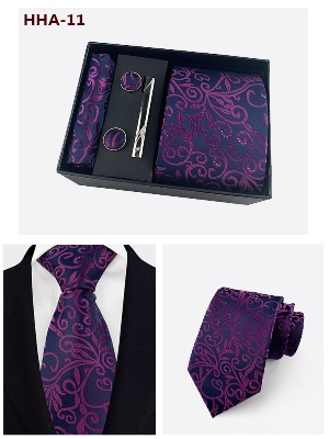 Picture of Men's Fashionable Neck Tie 4 Item Set Box (1 Set) (HHA-11,Int: One size)