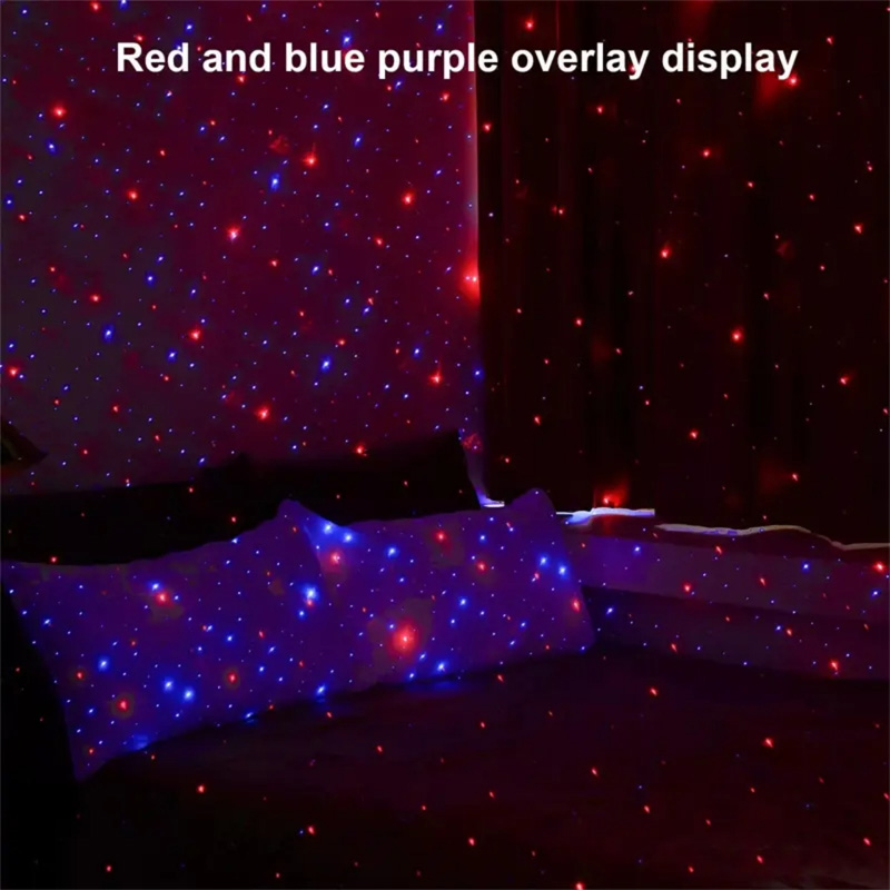 Picture of 2pcs LED Car Dome Light Galaxy Projector Night Light Adjustable USB Decoration Light Car Interior Light Starry Sky Night Light - Table Lamp