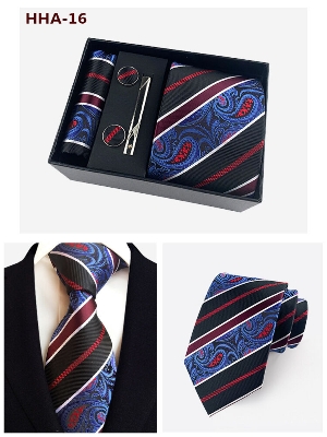 Picture of Men's Fashionable Neck Tie 4 Item Set Box (1 Set) (HHA-16,Int: One size)