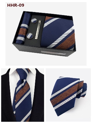 Picture of Men's Fashionable Neck Tie 4 Item Set Box (1 Set) (HHR-09,Int: One size)