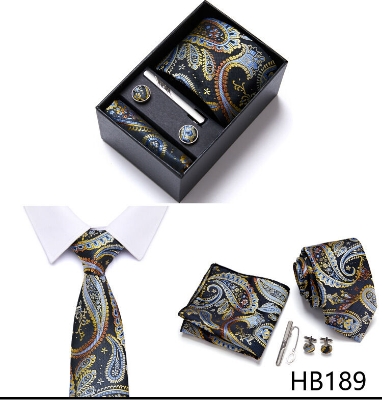 Picture of Men's Fashionable Neck Tie 4 Item Set Box (1 Set) (HB189,Int: One size)