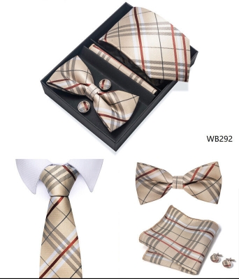 Picture of Men's High-Density Polyester Silk Fabrics Embroidered Tie Box 4 Item Set (1ps) (WB292,Int: One size)
