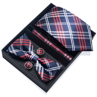 Picture of Men's High-Density Polyester Silk Fabrics Embroidered Tie Box 4 Item Set (1ps) (WB316,Int: One size)