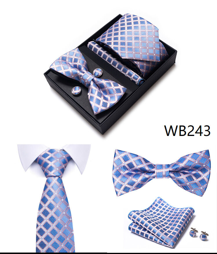 Picture of Men's High-Density Polyester Silk Fabrics Embroidered Tie Box 4 Item Set (1ps) (WB243,Int: One size)