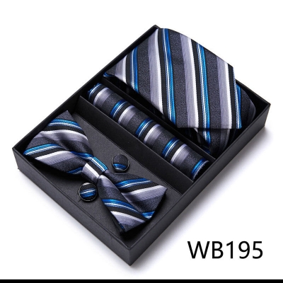 Picture of Men's High-Density Polyester Silk Fabrics Embroidered Tie Box 4 Item Set (1ps) (WB195,Int: One size)