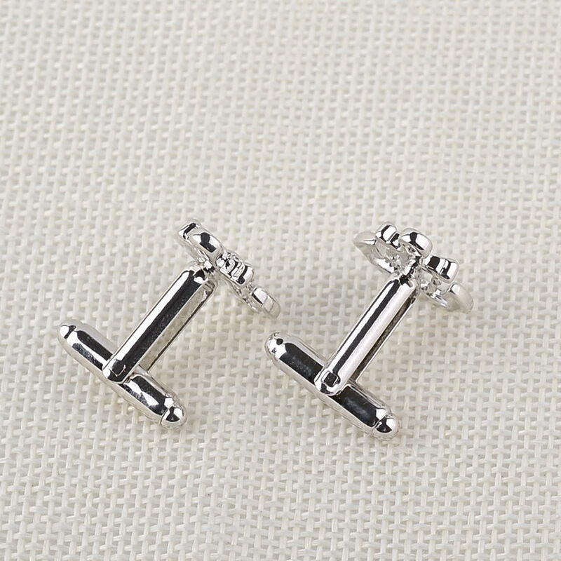 Picture of Men's Anchor Shape Navy French Shirt Cufflinks Pair (Silver Anchor)
