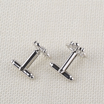 Picture of Men's Anchor Shape Navy French Shirt Cufflinks Pair (Silver Anchor)
