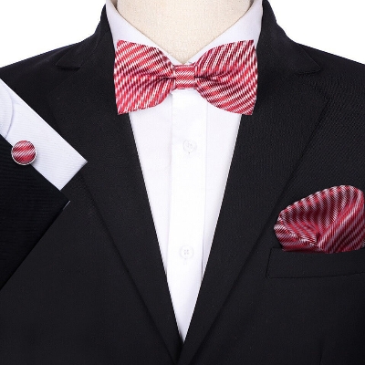 Picture of Multicolor Men’s Bow Tie Set – 3pcs Fashion Accessories for Party, Wedding & Casual Wear (JP 230,Int: One size)