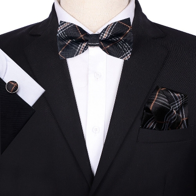 Picture of Multicolor Men’s Bow Tie Set – 3pcs Fashion Accessories for Party, Wedding & Casual Wear (JP 240,Int: One size)