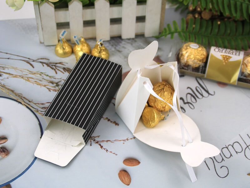 Picture of 5 Pair Set European New High-end Creative Wedding Groom & Bride Dress Sugar Candy Paper Box (Double Breasted Dress With Neck Tie Suit)
