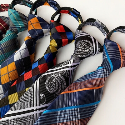 Picture of High Quality Readymade Zipper Multicolor Neck Tie For Men (1p) (LD-B13,Int: One size)
