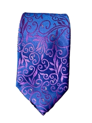 Picture of Glamourous Stuff Premium Men's Business & Casual Tie with Gift Box - Wavy/Striped/Geometric Patterns (8E117,Int: One size)