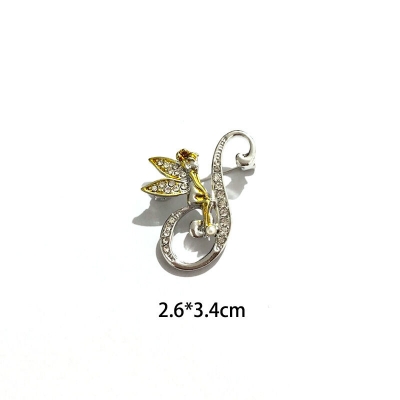 Picture of English Alphabet Fairy Brooch Pin For Women Fashion Accessories - Hijab Pin (Alphabet - S)