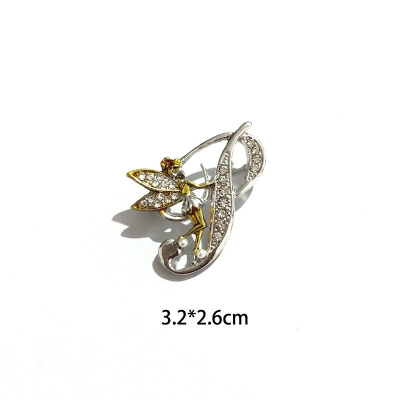 Picture of English Alphabet Fairy Brooch Pin For Women Fashion Accessories - Hijab Pin (Alphabet - P)